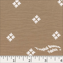 khaki, Dream Crepe Paint Print Polyester Fabric 042514