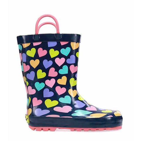 Western Chief girls' Happy Hearts Rain boots