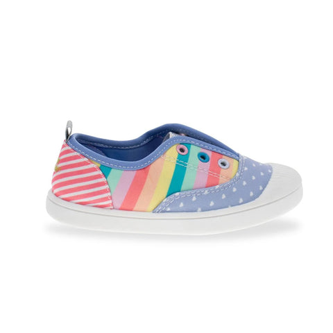 Western Chief girls' Jetty Patchwork slip-on sneaker side view