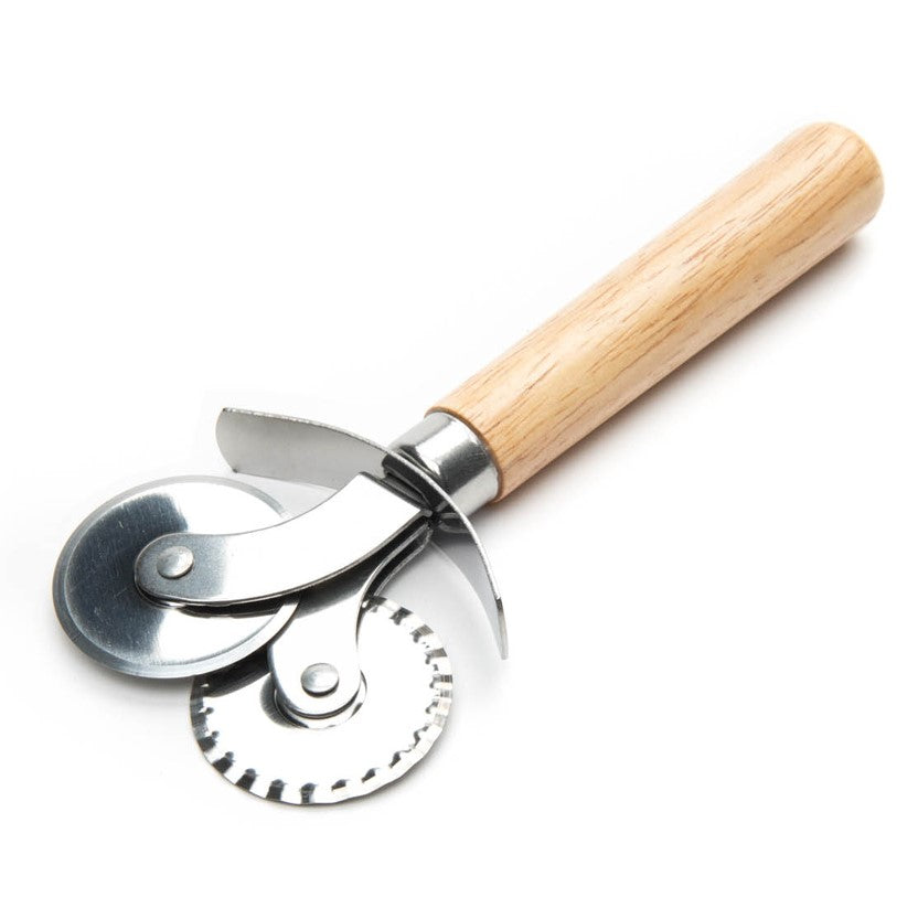 Ateco Pastry Cutter with 1 3/8-in. Fluted Wheel and Wooden Handle