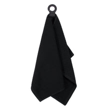 Black hanging towel