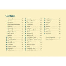 Table of contents chicken book