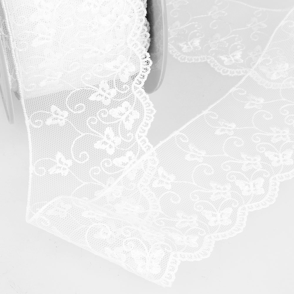 White butterfly lace