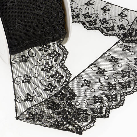 Black butterfly lace