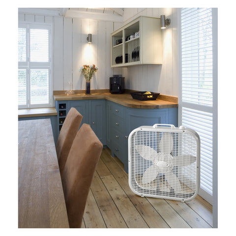Lasko fan in kitchen
