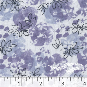 Plumeria Leaf Print Polyester Fabric 048331 lavender