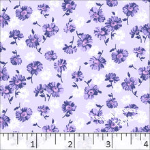 Scattered Daisies Poly Cotton Dress Fabric Lavender