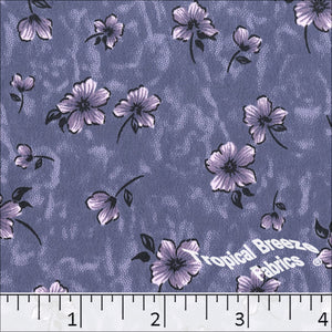 Floral Koshibo Print Polyester Dress Fabric 048422 lavender