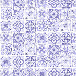 lavender, Lavender Lemonade Collection Tiles Cotton Fabric 39888