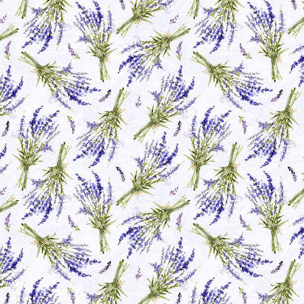 lavender, Lavender Lemonade Collection Tossed Lavender Cotton Fabric 39884