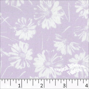 Poly Rayon Floral Print Fabric 04441 lavender