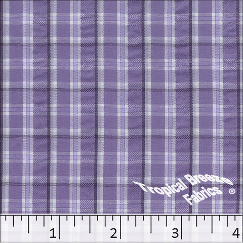 lavender, Seersucker Plaid Poly Cotton Fabric 488611