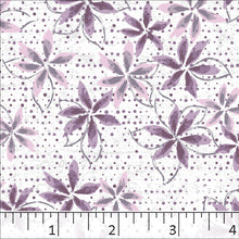 Standard Weave Floral Dots Print Poly Cotton Fabric 6083 lavender