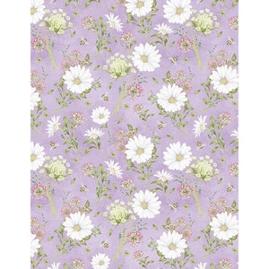 Lavender floral fabric