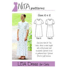 Girls' Leia Knit Dress Pattern sizes 10 and 12