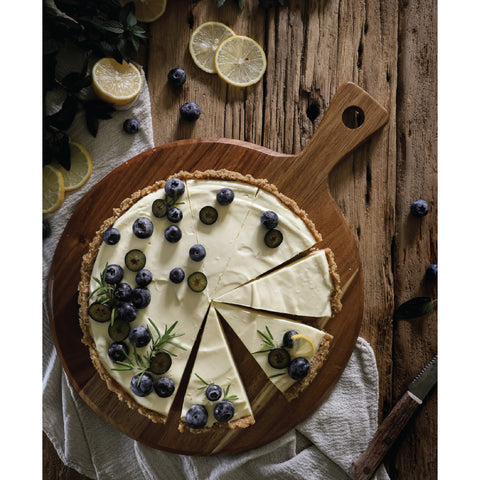Served with Hospitality lemon blueberry cheescake recipe