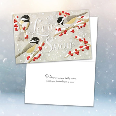 Pumpernickel Press Let it snow Christmas Card and envelope