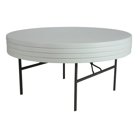 Tables stacked on table