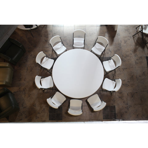 Table surrounded by chairs