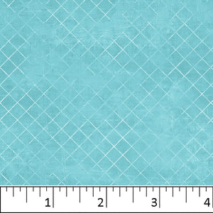 Extra Wide Trellis Cotton Fabric light blue