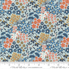 Nutmeg Collection Small Floral Cotton Fabric light blue