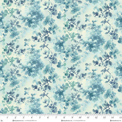light blue, Awakening Collection Silhouettes Cotton Fabric 3532