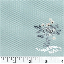 Bubble Knit Print Dress Fabric 32843 light blue