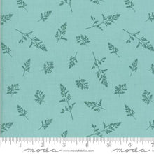 Field of Flowers Collection Small Leaf Print Cotton Fabric 3317 light blue