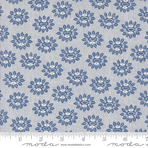 light blue, Larking Collection Florals Cotton Fabric 24632