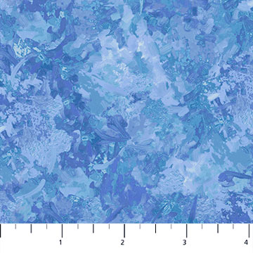 Rhapsody in Blue Collection Marble Print Cotton Fabric 27074 light blue