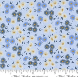 Light Blue, Sea Glass Summer Collection Small Floral Cotton Fabric 43181