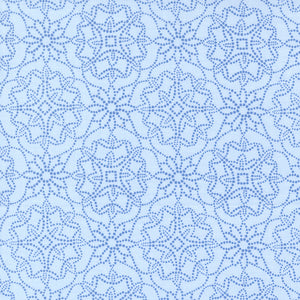 Sunflowers in My Heart Collection Geometric Cotton Fabric 27322 light blue