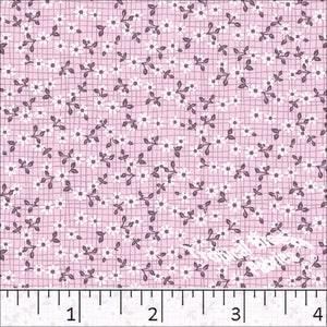 Tiny Floral Print Standard Weave Poly Cotton Fabric 6106 light pink