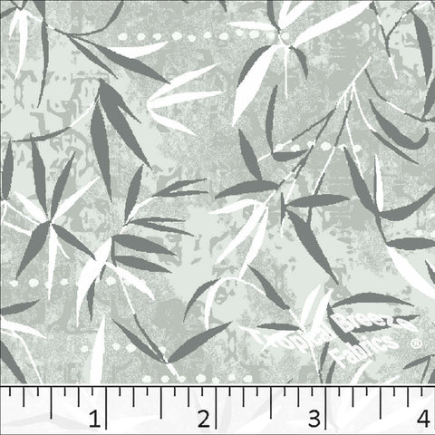 light sage, Standard Weave Leafy Print Poly Cotton Fabric 6316