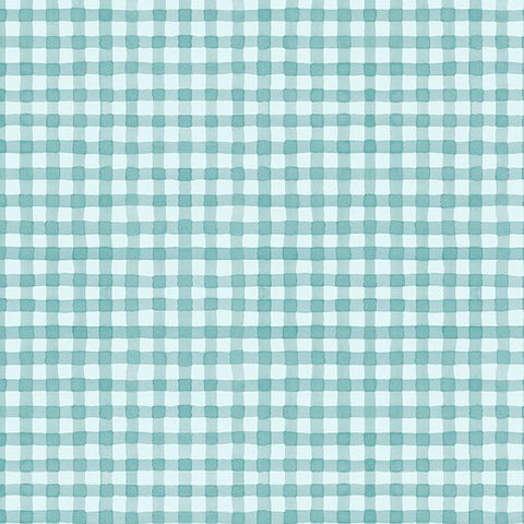 Sunflower Sweet Collection Gingham Cotton Fabric light teal