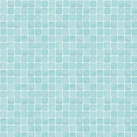 light teal, Gentle Meadow Collection Checker Cotton Fabric 32118