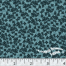 Standard Weave Small Floral Trellis Pattern Poly Cotton Fabric Light Turquoise