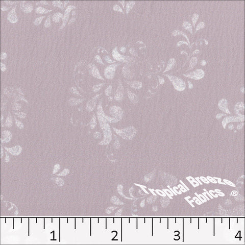 lilac, Crinkle Creme Knit Print Polyester Fabric 042616