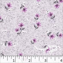 Standard Weave Tiny Floral Print Poly Cotton Fabric 6041 lilac