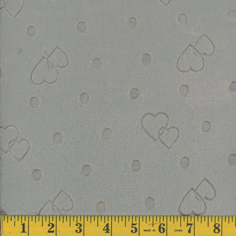 limestone, Heart Dot Fleece Flannel Fabric 135038