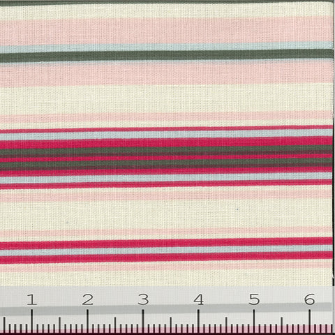 Linen Blend Striped Print Fabric 11746
