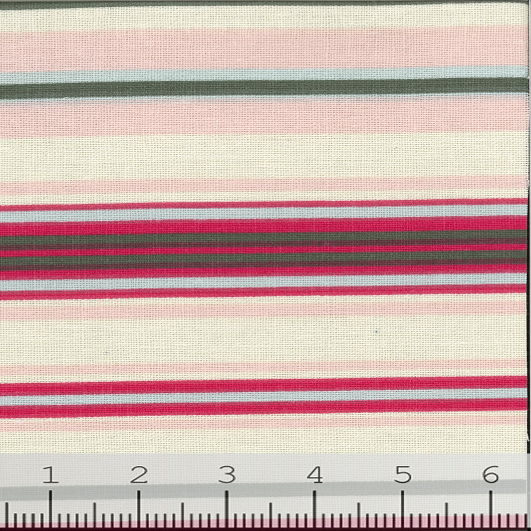 Linen Blend Striped Print Fabric 11746