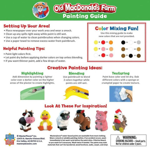 Old MacDonald's Farm - Plaster Figurine Paint Set 22411