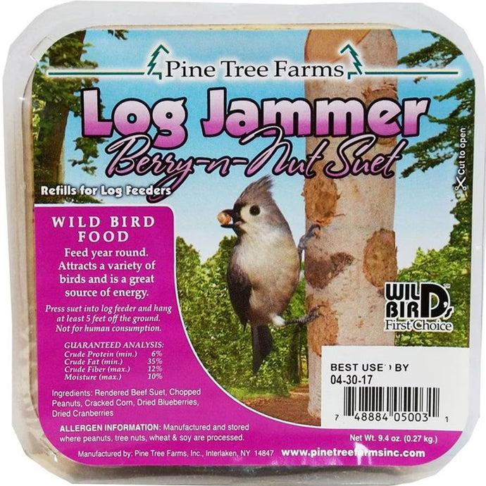 Log Jammer Berry-n-Nut Suet Plugs from Pine Tree Farms