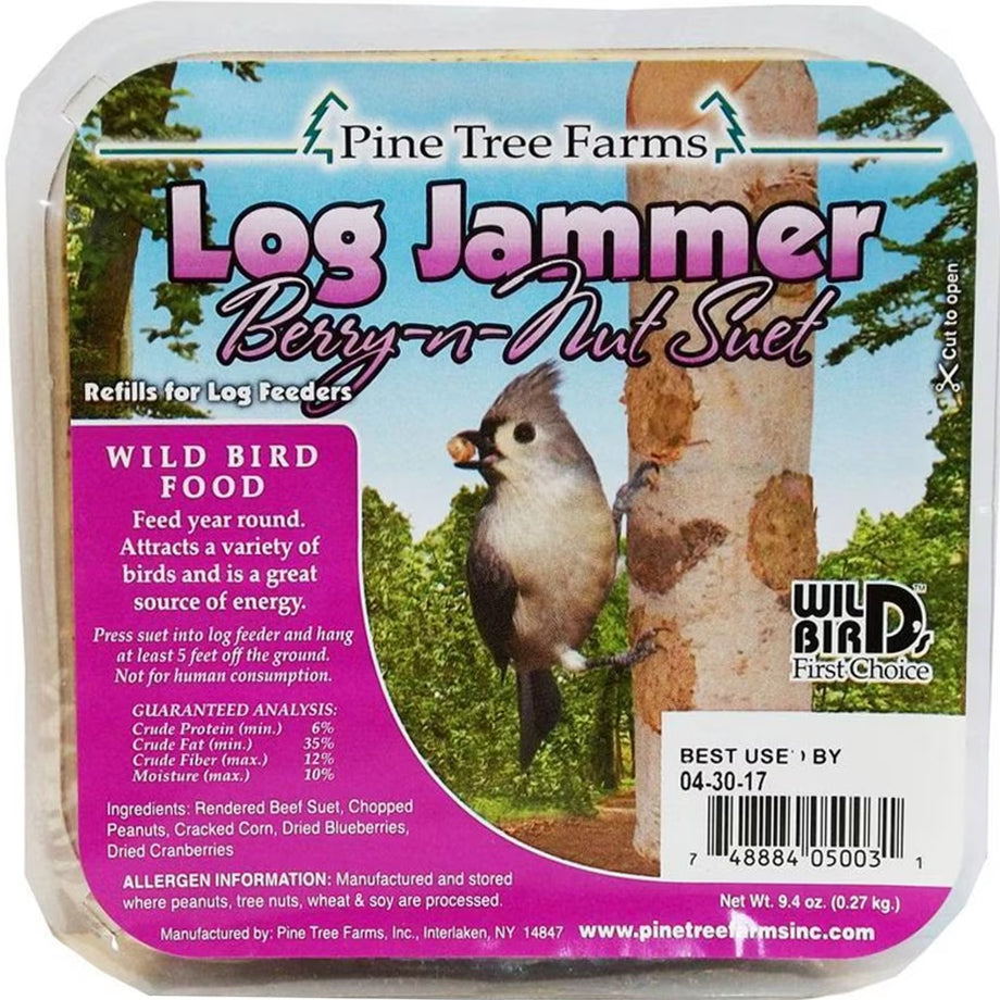 Log Jammer Berry-n-Nut Suet Plugs from Pine Tree Farms