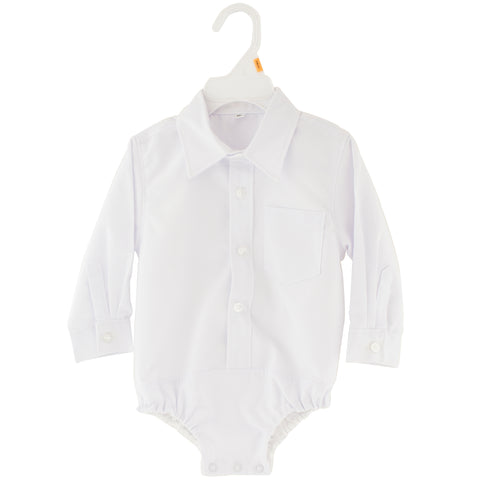 Long sleeved white bodysuit