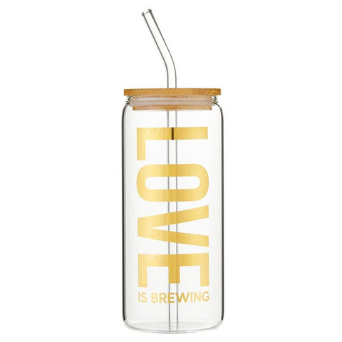 love is brewing, Cold Brew Glass Tumbler