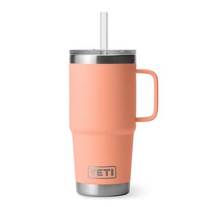 Lowcountry Peach Rambler 25 oz Travel Mug with Handle