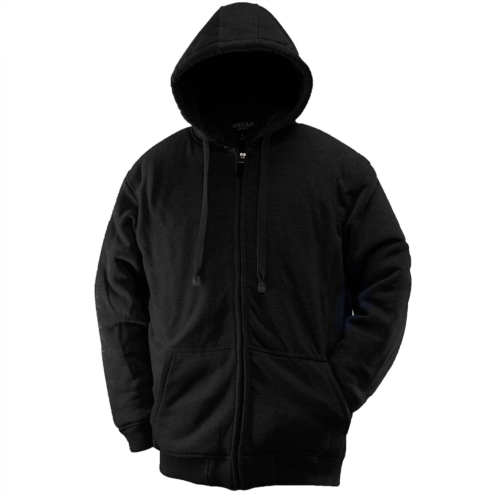Men's Premium Athletic Soft Sherpa Lined Fleece Zip Up Hoodie
