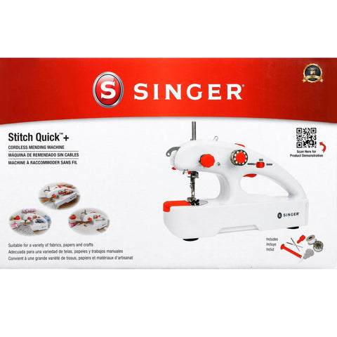 Singer Stitch Quick+ cordless mending machine package